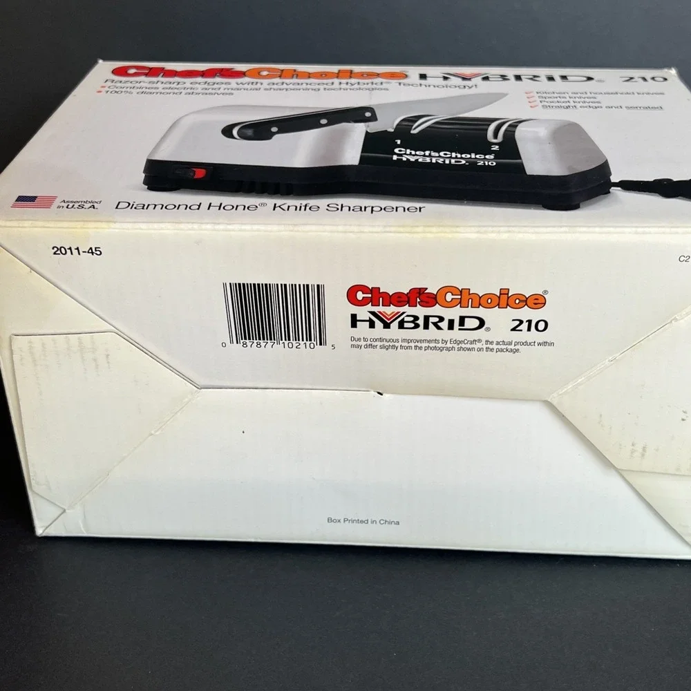 Chef'sChoice Hybrid 210 Electric Diamond Hone Knife Sharpener Model 210 EUC